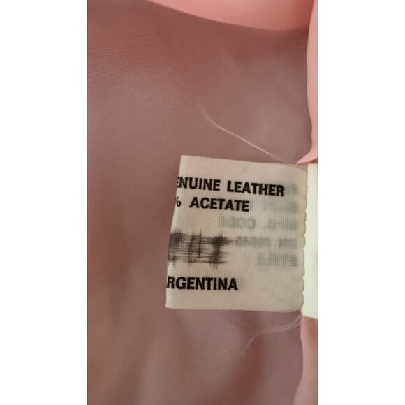 Gino di Giorgio Dolman Bat Wing Sleeve Leather Jacket sz M color Pink VTG  80's - Picture 8 of 14